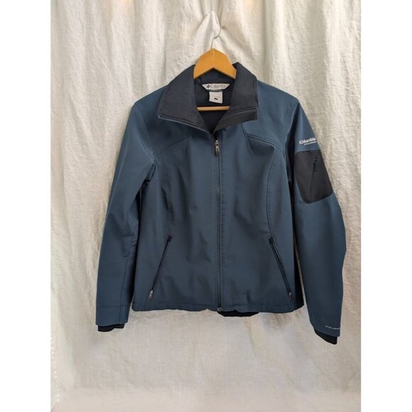 Columbia Titanium women's size Large blue windbreaker rain jacket omni-shield - Picture 1 of 10